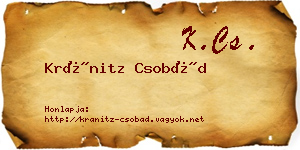 Kránitz Csobád névjegykártya